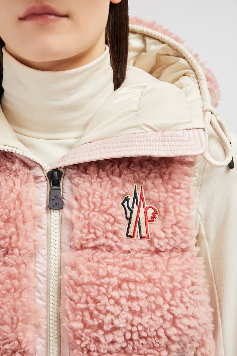 Padded teddy zip-up gilet