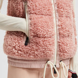 Padded teddy zip-up gilet