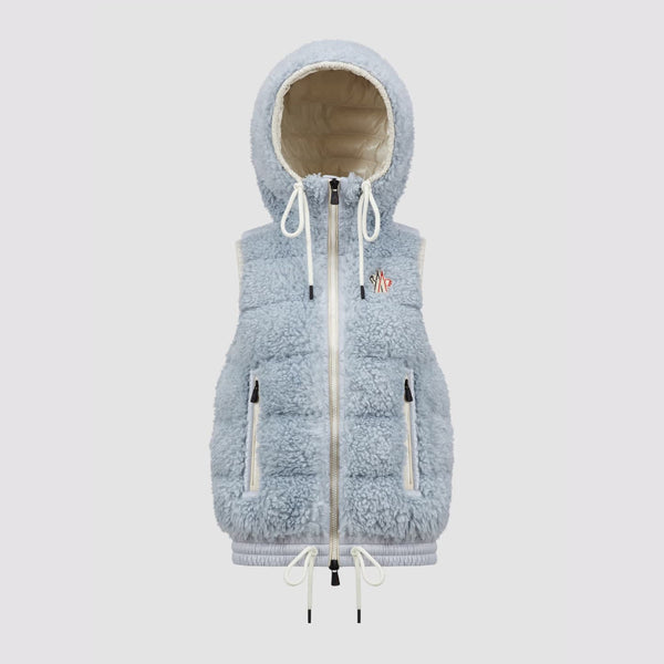 Padded teddy zip-up gilet