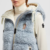 Padded teddy zip-up gilet