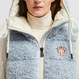 Padded teddy zip-up gilet