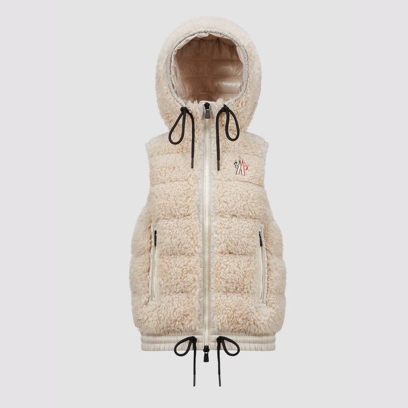 Padded teddy zip-up gilet