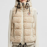 Padded teddy zip-up gilet