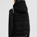 Padded teddy zip-up gilet