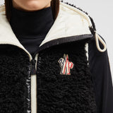 Padded teddy zip-up gilet