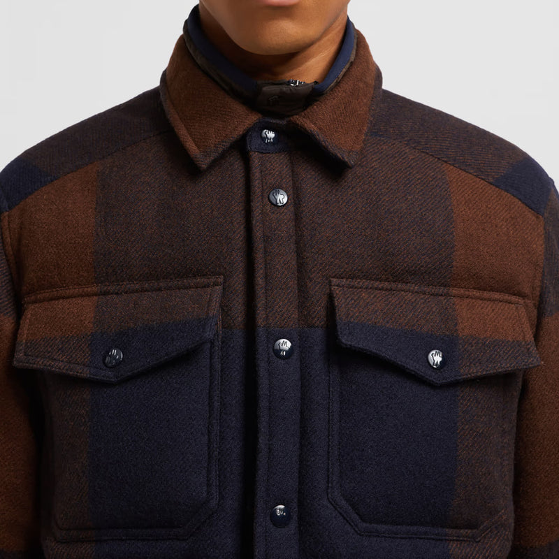 Ladurns Hooded Wool Down Shirt Jacket