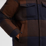 Ladurns Hooded Wool Down Shirt Jacket