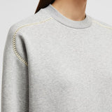 Embroidered Cotton Blend Sweatshirt