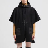 Hooded Wool Down Cape