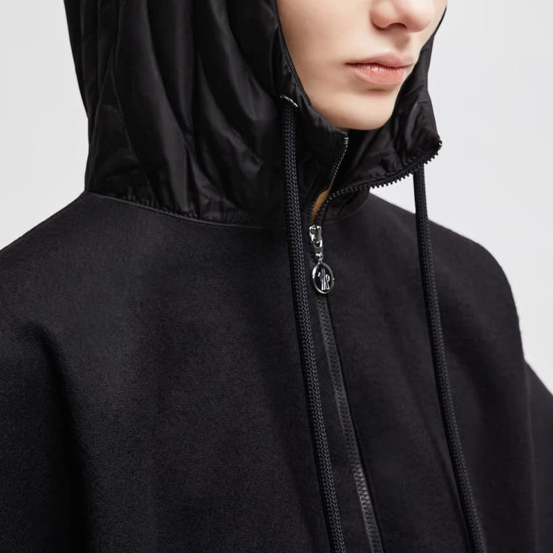 Hooded Wool Down Cape