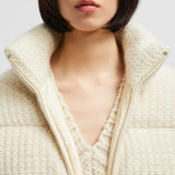 Padded Wool & Alpaca Zip-Up Cardigan