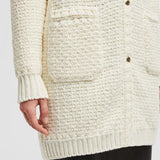 Padded Wool & Cotton Long Cardigan