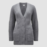 Padded Wool Long Cardigan