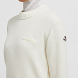 Beaded Logo Patch Cashmere & Wool Jumper