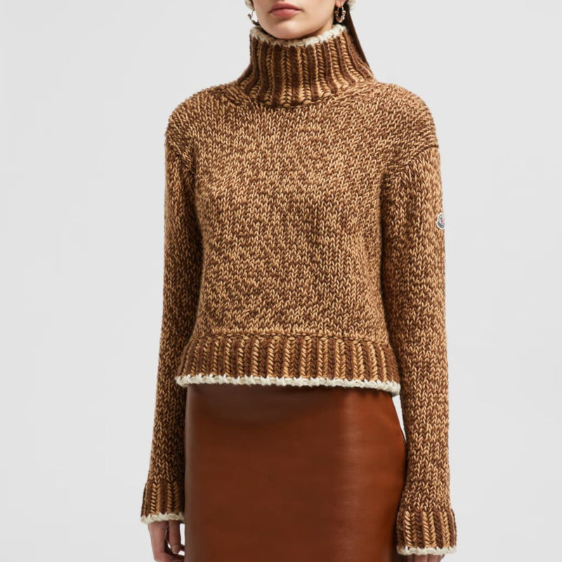 Wool Blend Polo Neck Jumper