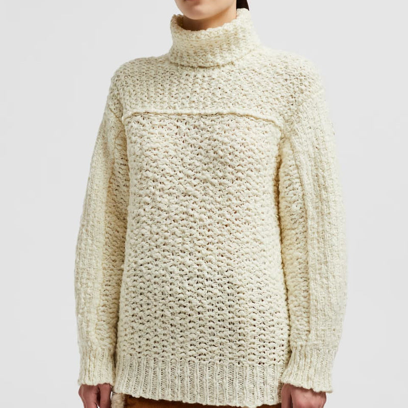 Cotton & Wool Polo Neck Jumper