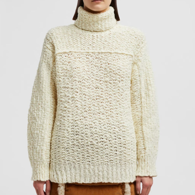 Cotton & Wool Polo Neck Jumper