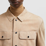 Leather & Cotton Overshirt