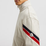 Tricolour Accent Cotton Zip-Up Sweatshirt