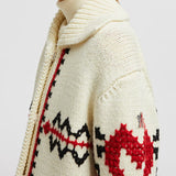 Embroidered Wool Blend Cardigan