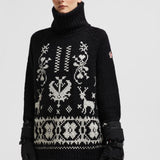 Hand-Embroidered Alpaca & Wool Polo Neck Jumper