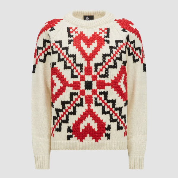 Hand-Embroidered Wool Blend Jumper