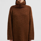 Alpaca & Wool Blend Polo Neck Jumper