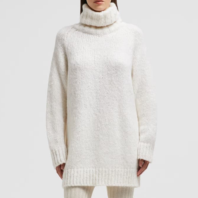 Alpaca & Wool Blend Polo Neck Jumper