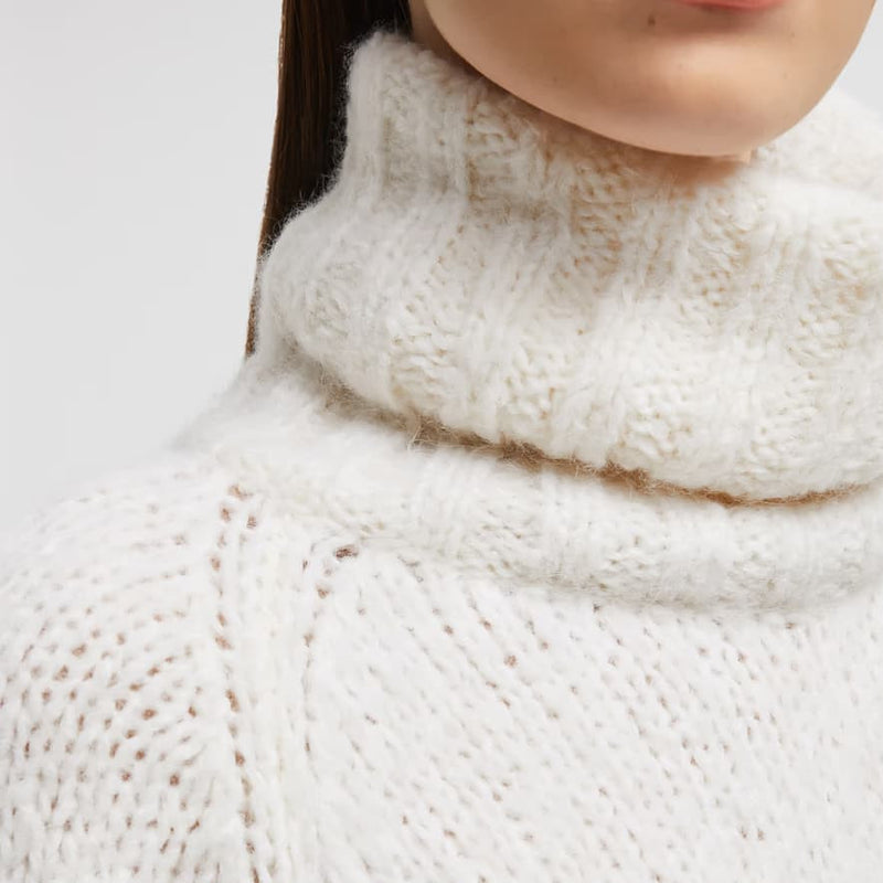 Alpaca & Wool Blend Polo Neck Jumper