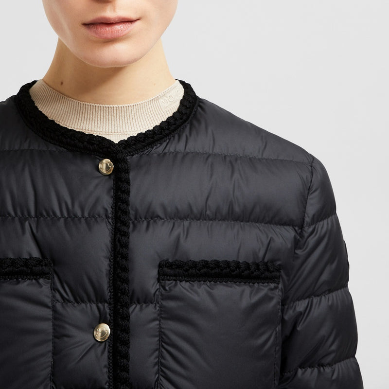 GENCAY BRAIDED TRIM SHORT DOWN JACKET