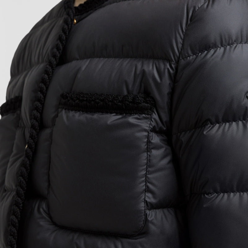 GENCAY BRAIDED TRIM SHORT DOWN JACKET