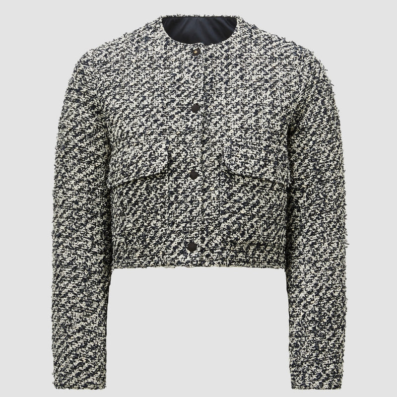DAUPHIN TWEED SHORT DOWN JACKET