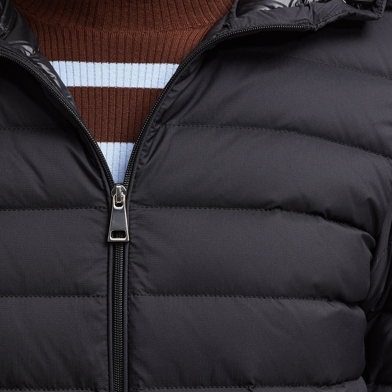 HEDE HOODED SHORT DOWN JACKET