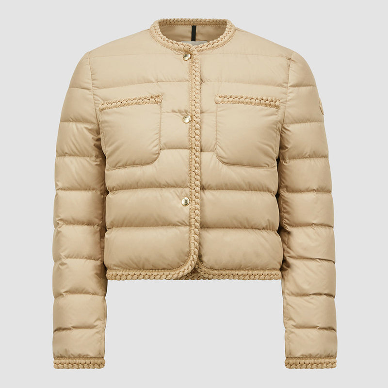 GENCAY BRAIDED TRIM SHORT DOWN JACKET
