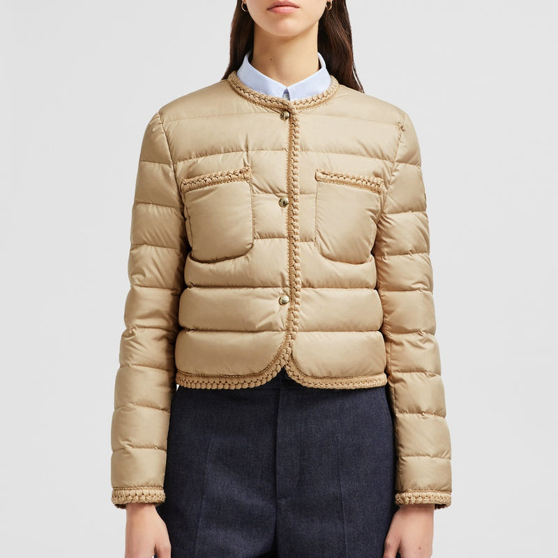 GENCAY BRAIDED TRIM SHORT DOWN JACKET