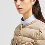 GENCAY BRAIDED TRIM SHORT DOWN JACKET