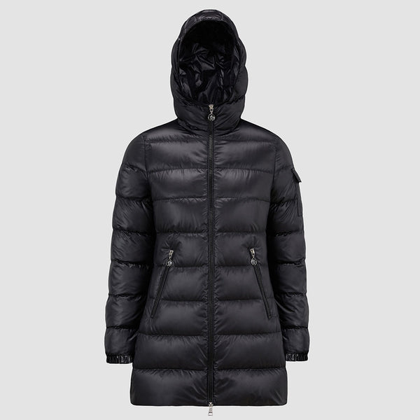 GLEMENTS HOODED MID-LENGTH DOWN JACKET