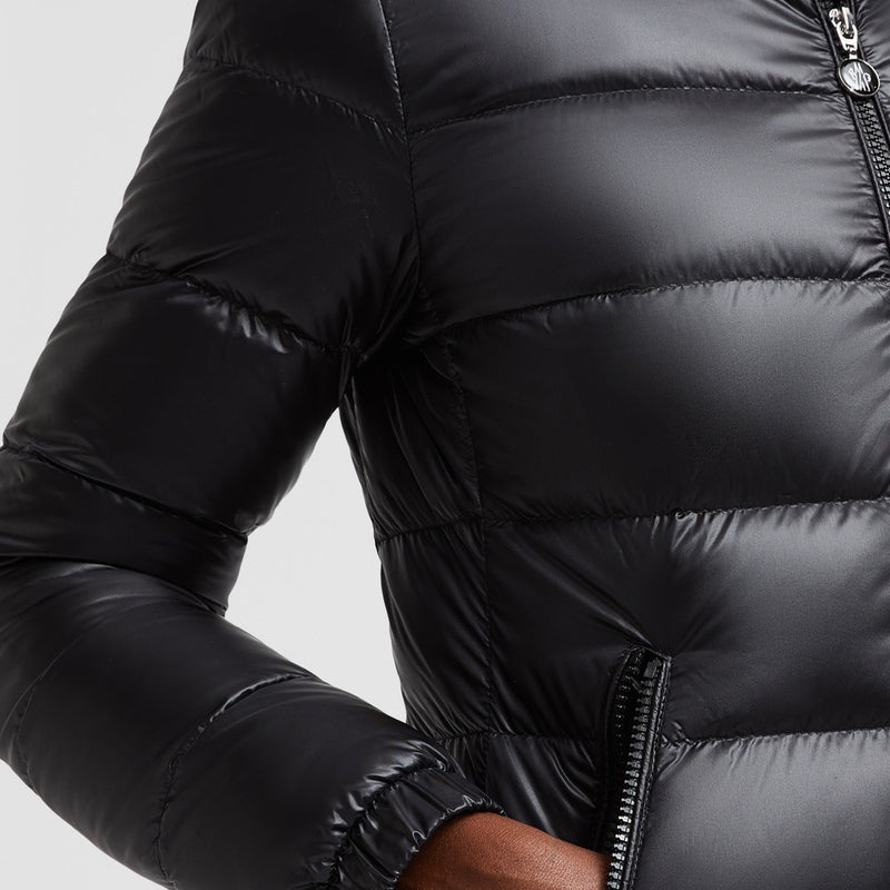 GLEMENTS HOODED MID-LENGTH DOWN JACKET