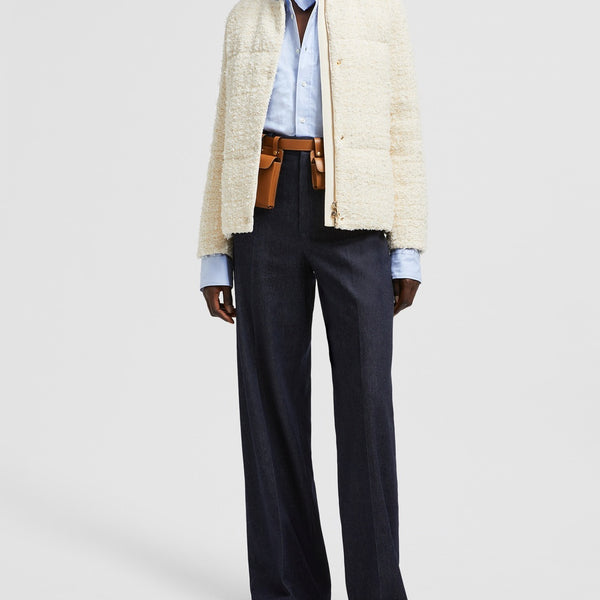 GERBEROY TWEED SHORT DOWN JACKET