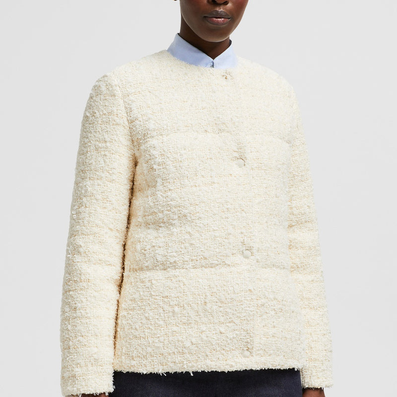 GERBEROY TWEED SHORT DOWN JACKET