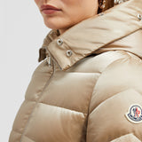 CUPIDONE HOODED SHEARLING SHORT DOWN JACKET