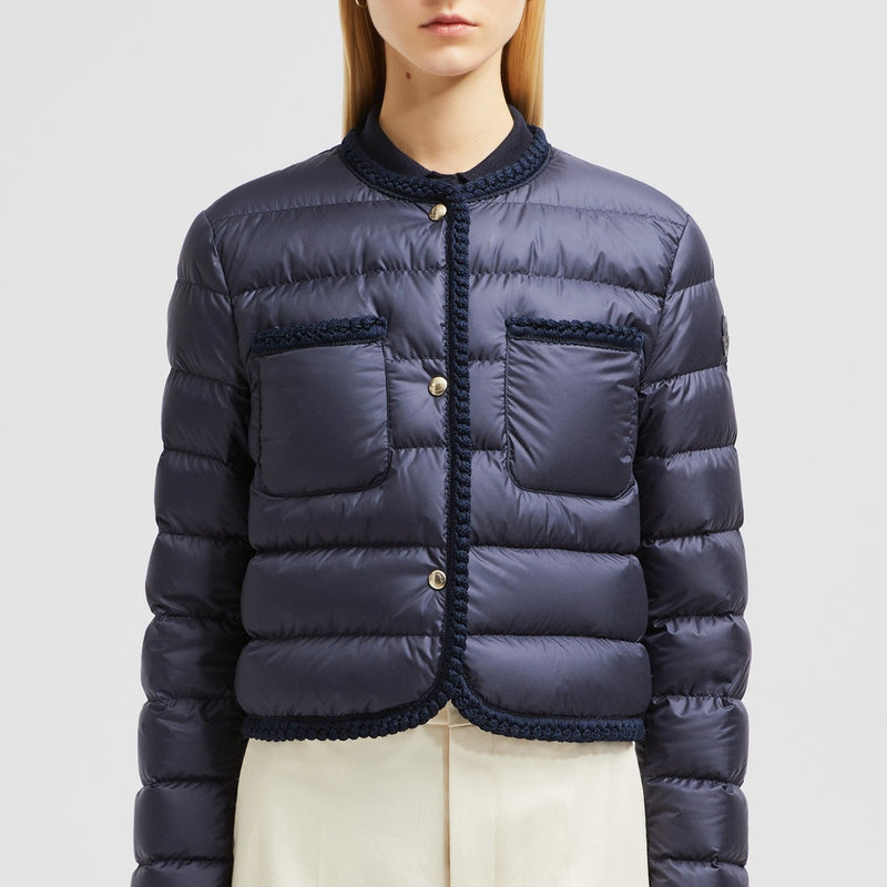 GENCAY BRAIDED TRIM SHORT DOWN JACKET