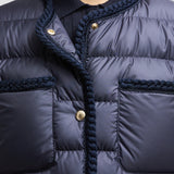 GENCAY BRAIDED TRIM SHORT DOWN JACKET