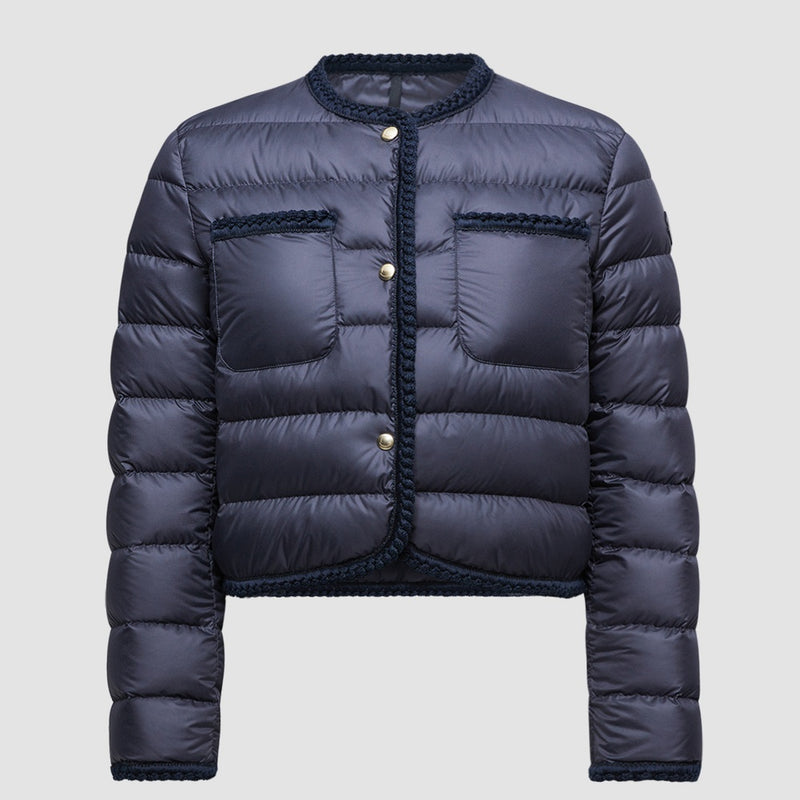 GENCAY BRAIDED TRIM SHORT DOWN JACKET