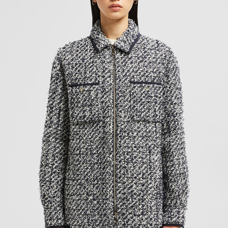 TWEED DOWN SHIRT JACKET