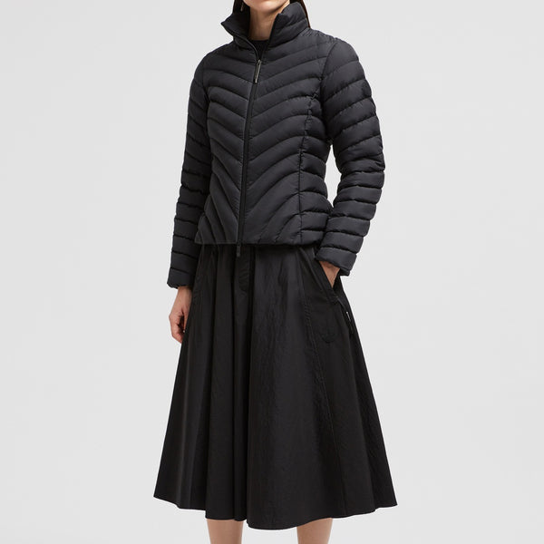 GRANGE DIAGONAL-QUILTED SHORT DOWN JACKET