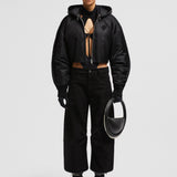 MONCLER X WILLOW SMITH MALEK HOODED SHORT DOWN JACKET