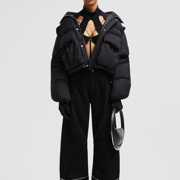 MONCLER X WILLOW SMITH KAR HOODED SHORT DOWN JACKET