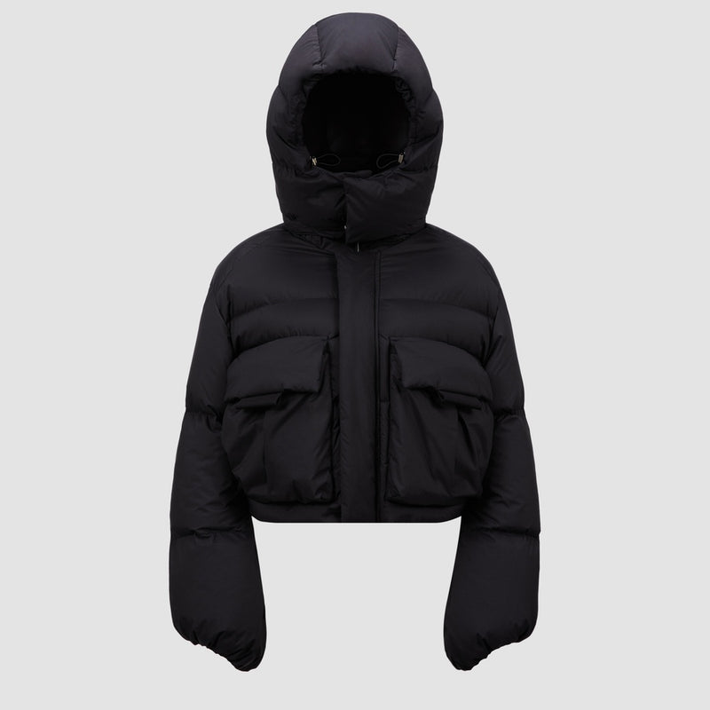 MONCLER X WILLOW SMITH KAR HOODED SHORT DOWN JACKET