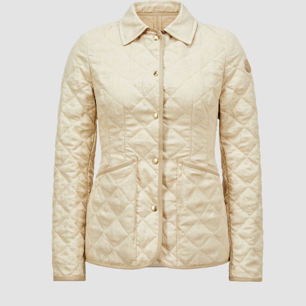 UZES DIAMOND-QUILTED PADDED LINEN JACKET